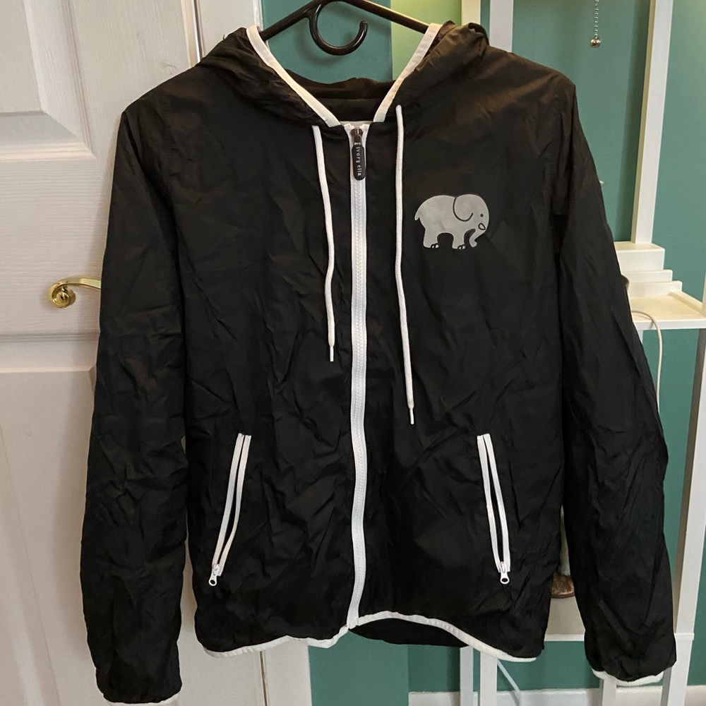B/W Ivory Ella Windbreaker